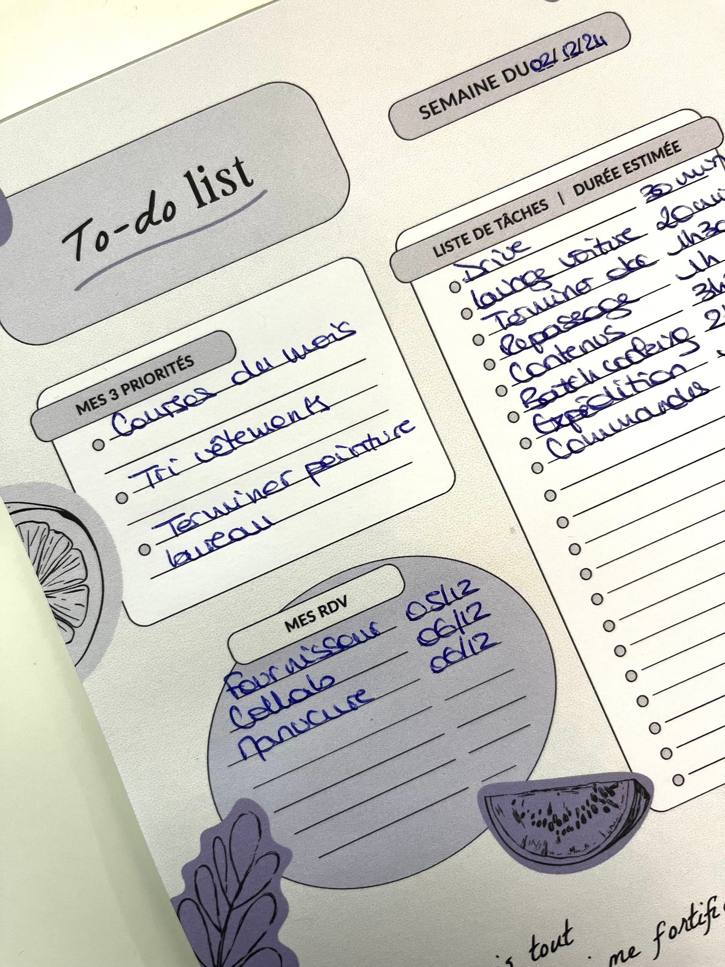 To do list (Version papier)