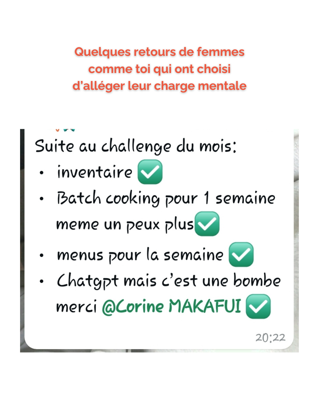 Masterclass Batch cooking : libère toi de la charge mentale alimentaire
