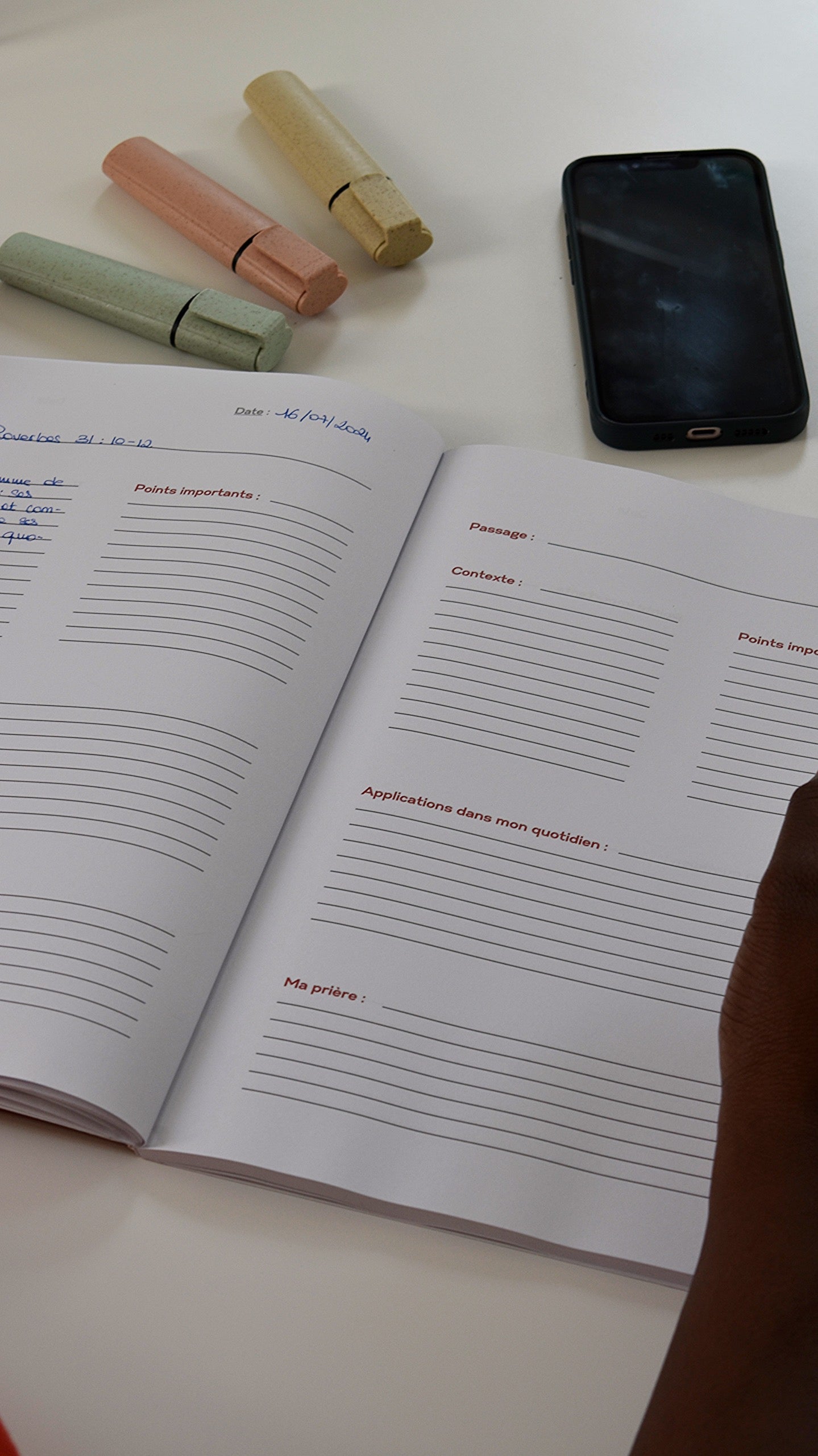 Carnet d'étude biblique "Mon moment avec Dieu" (Version papier)